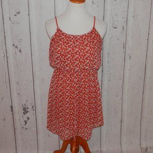 Bird Cage Women's Medium Blouson Adjustable Strap Sheer Overlay Fully Lined 3569